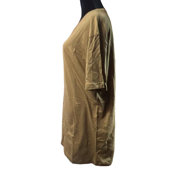 LAT Men's Short Sleeve Crew Neck Tee Shirt Top Large Coyote Brown 100% Cotton 1 - Picture 2 of 9